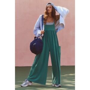 Free People Movement Hot Shot Jumpsuit Evergreen Green XS OB2364582 NEW